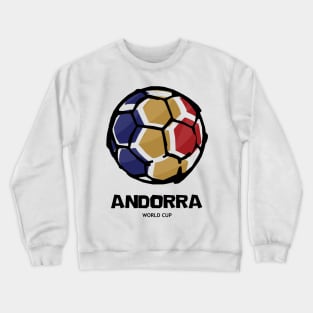 Andorra Football Country Flag Crewneck Sweatshirt